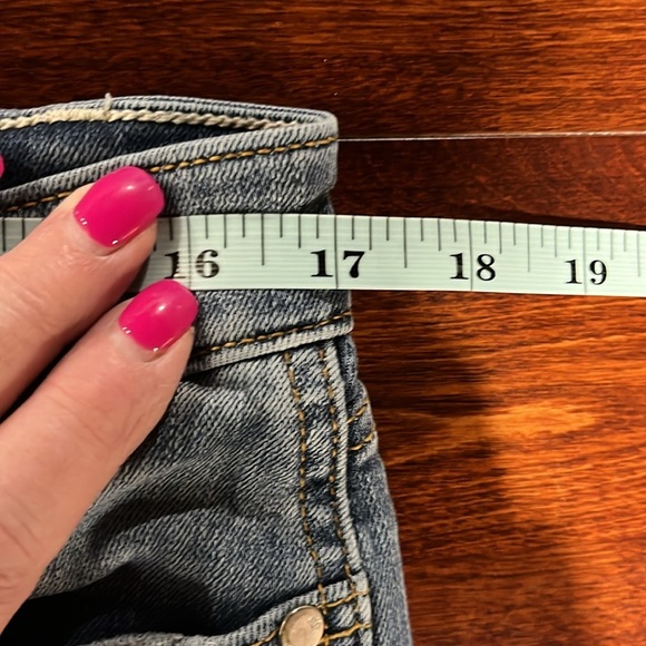 Judy Blue Womens Dad Jeans 13/31 Med Wash Frayed Hem Straight Leg Relaxed Fit - Picture 11 of 15